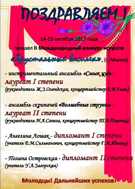 Поздравление с победой в конкурсе